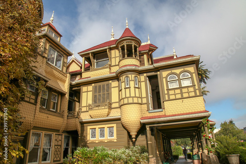 Fotografie California, USA-December 12,2018: The garden at Winchester house is ghost house