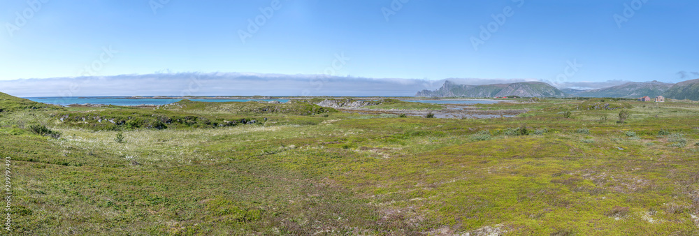 Artic coast landscape near Stave , Norway Artic coast landscape near Stave , Norway