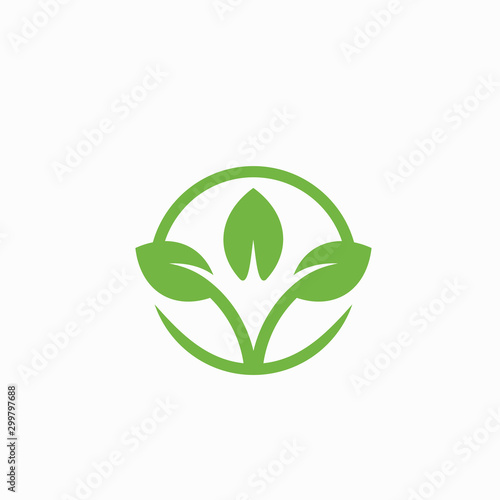 Attractive Plant Logo Design Inspiration With Circle