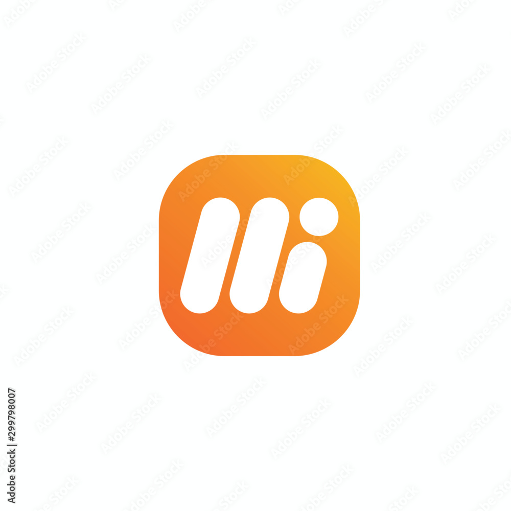 Modern Letter MI Logo Design Inspiration