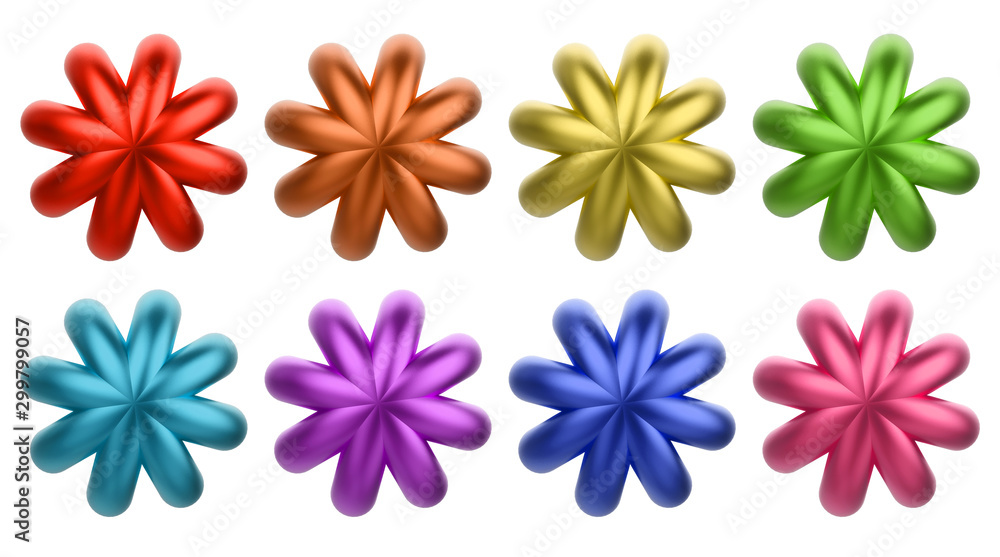 3d rendering. colorful Gloden Six pointed star with clipping path set collection isolated on white background. 3d rendering. colorful Gloden Six pointed star with clipping path set collection isolated on white background.