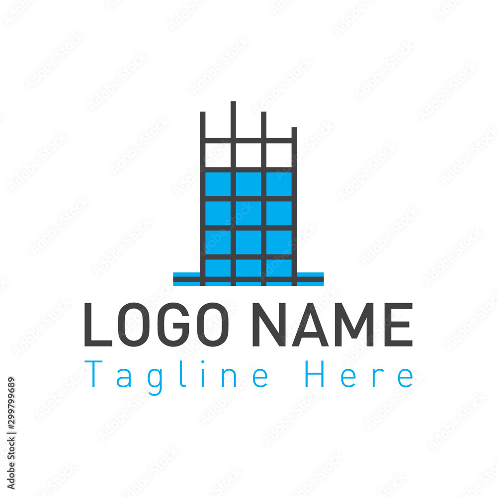 building wireframe. Under construction building logo. building wireframe. Under construction building logo.