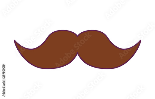 mexican macho mustache isolated icon