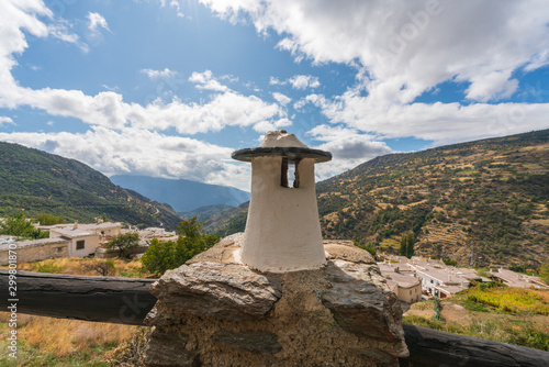 typical chimney canyon of the architecture of the alpujarra