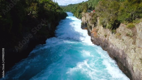Seamless video of Huka Falls in the daytime, Taupo, New Zealand. 4K Video.