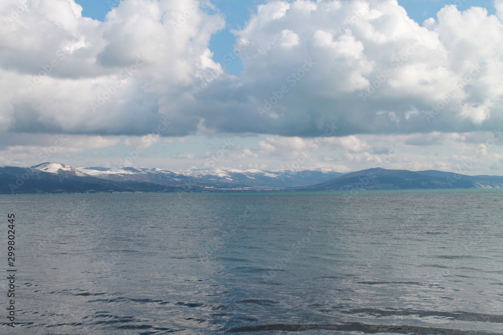 sea and blue cloud sky