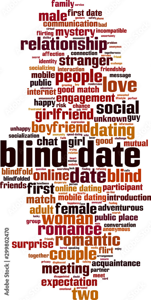 Obraz premium Blind date word cloud