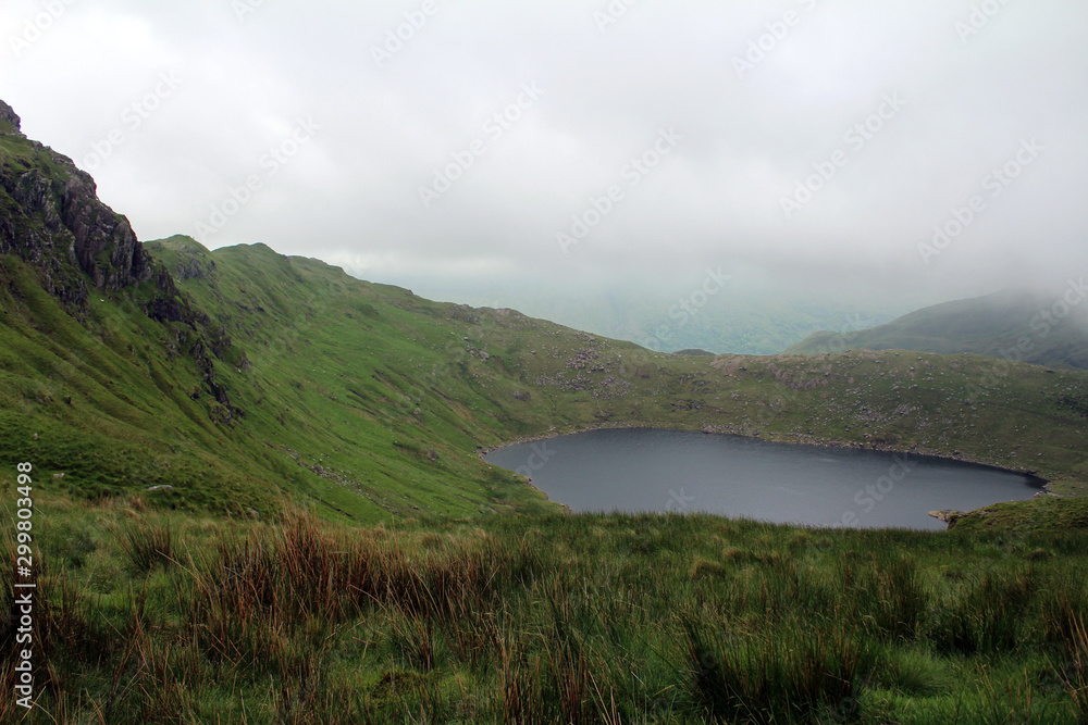 landscape with lake and mountains