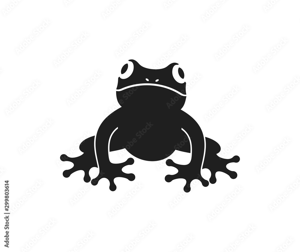 Frog logo. Abstract frog on white background - obrazy, fototapety, plakaty 