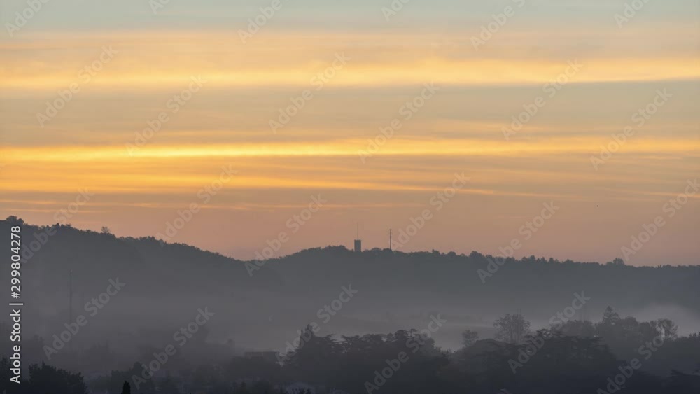 sunrise in the mist timelapse sunrise in the mist timelapse