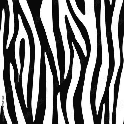 Full seamless zebra and tiger stripes animal skin pattern illustration. Black and white vector design for textile fabric printing. Fashionable and home design fit.