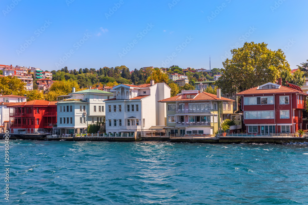 Houses by the Bosphorus, Kuzguncuk district in Istanbul, Turkey