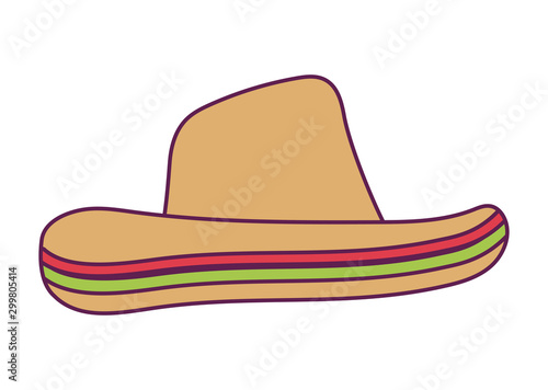 hat mexican traditional isolated icon