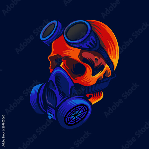 Skull mask vector illustration logo