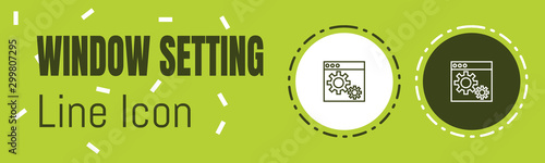 Window Setting Line icon. Useful Graphic elements for All Kinds of Designing Work.