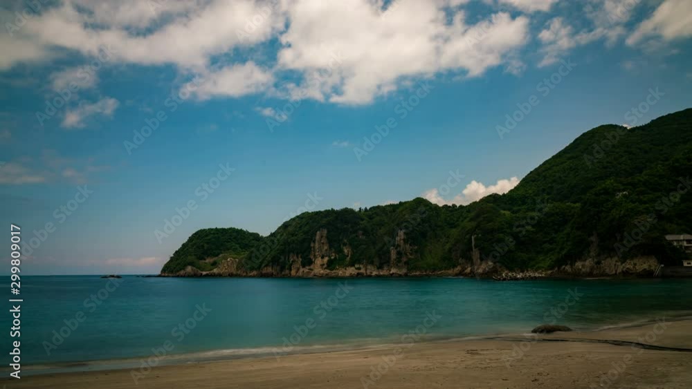 Timelapse Long Exposure Shot of Tropical Beach in Izu, Japan Timelapse Long Exposure Shot of Tropical Beach in Izu, Japan