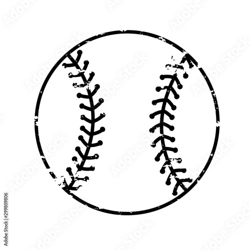 Baseball ball clipart. Sports design stock file. Sport ball outline drawing. Isolated on transparent background.