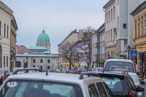 Photography The building on the streets of Budapest in winter.