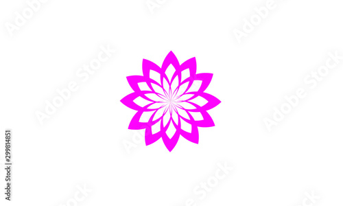 Lotus beauty logo in feminine style