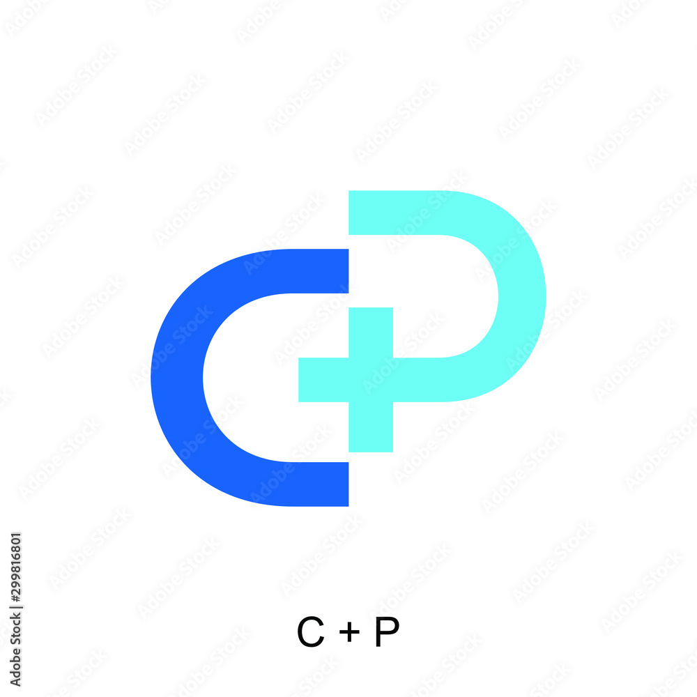Letter C + P for icon or logo ready to use Letter C + P for icon or logo ready to use