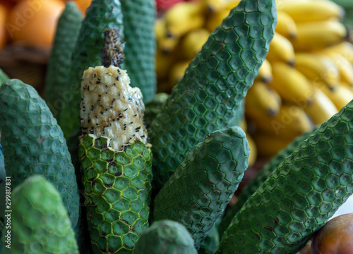  tropical fruit at an island market