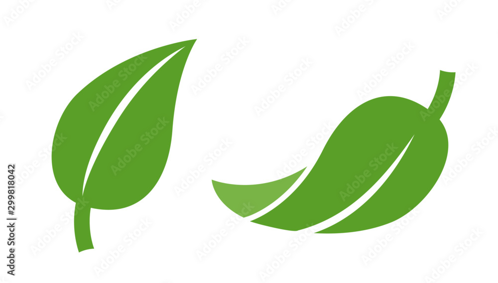 Leaf symbols green ecology icon Leaf symbols green ecology icon