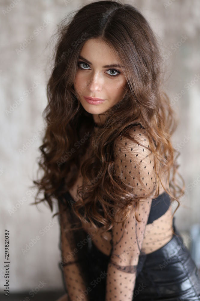 Beautiful young female brunette model Beautiful young female brunette model