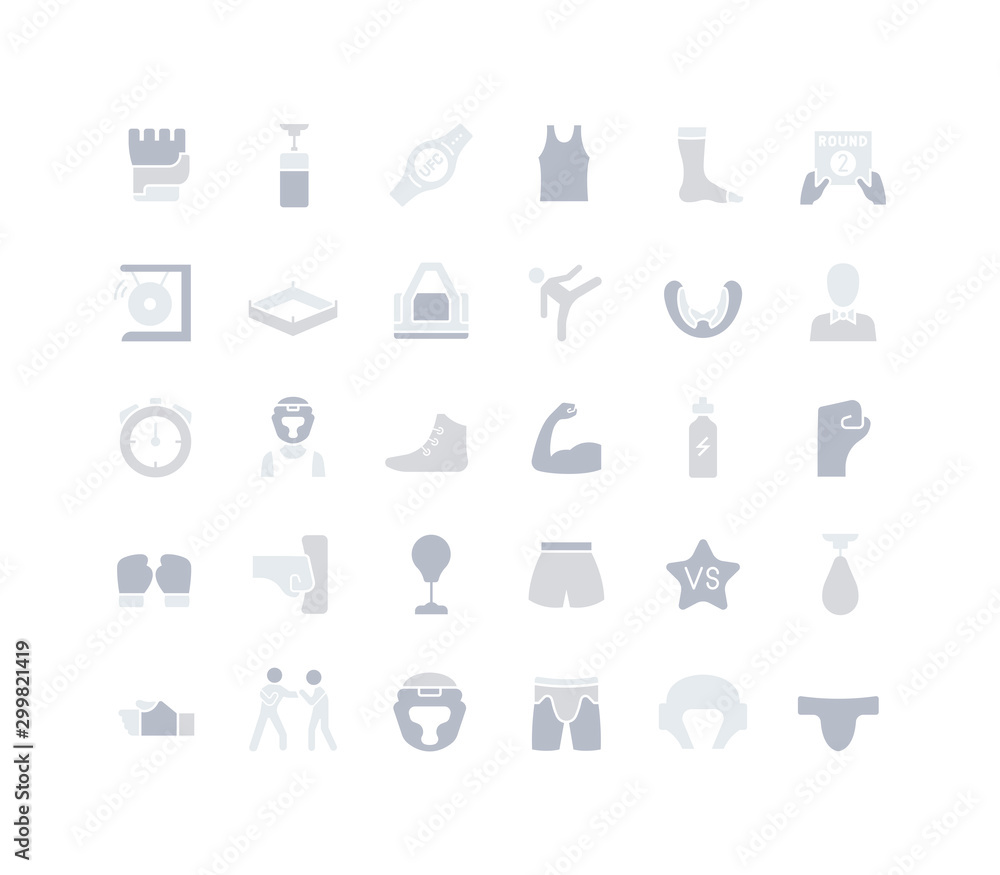 Set of Simple Icons of UFC Set of Simple Icons of UFC