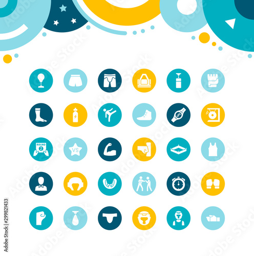 Set of Simple Icons of UFC