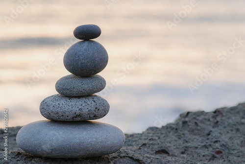 Stone Cairn At The Beach