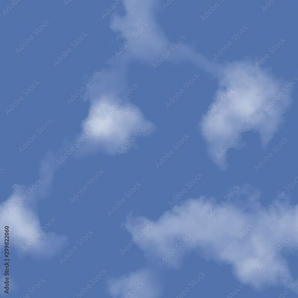 White clouds and blue sky seamless stock illustration. White clouds and blue sky seamless stock illustration.