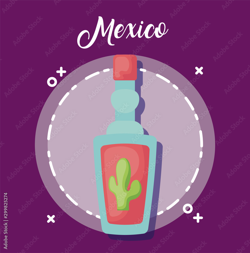 viva mexico celebration with tequila bottle viva mexico celebration with tequila bottle