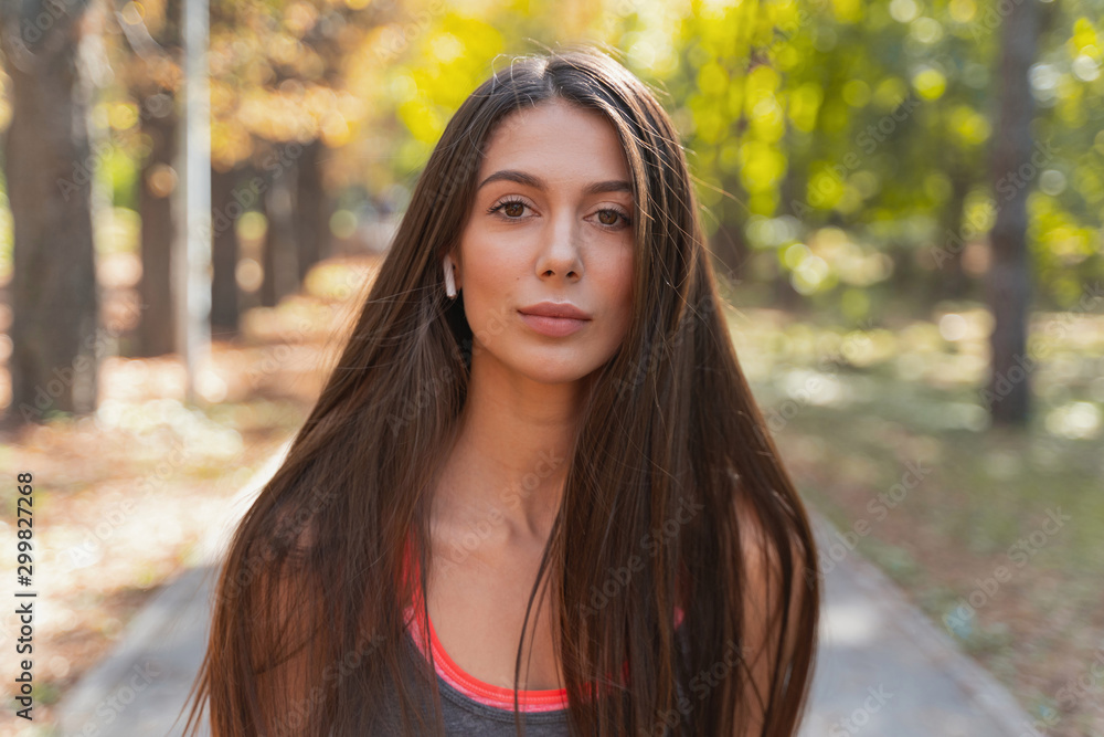 Beautiful woman being ready for jogging in the morning Beautiful woman being ready for jogging in the morning