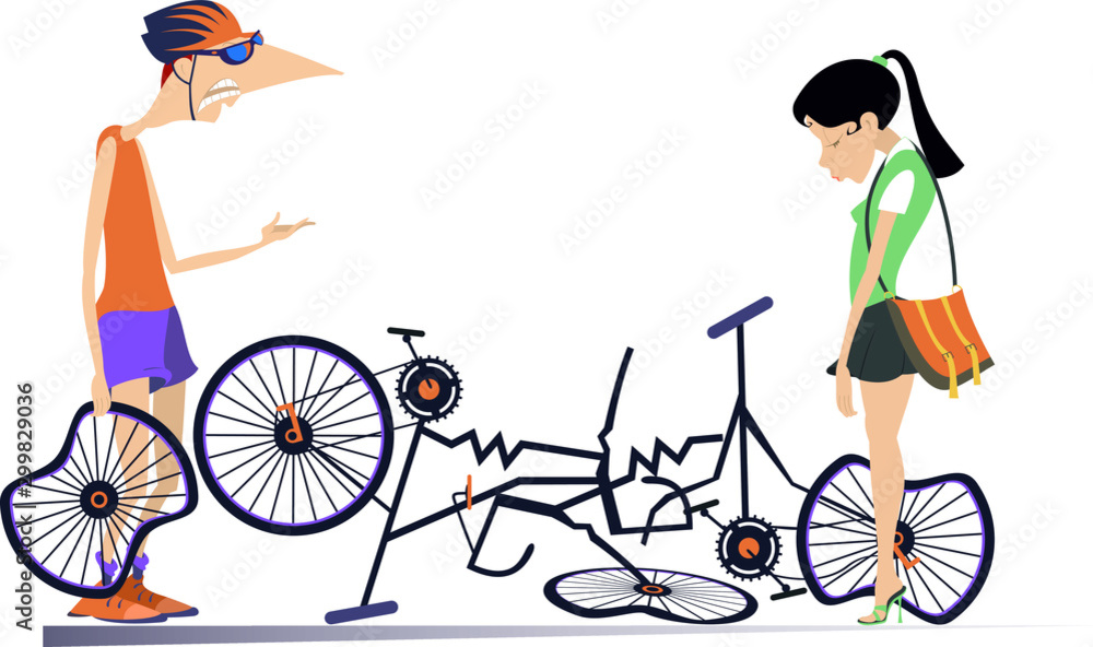 Bike Accident Clipart