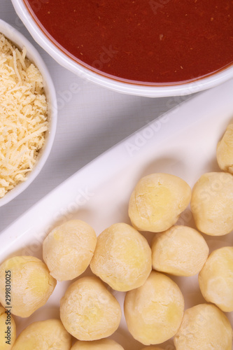 gnocchi with red sauce and cheese