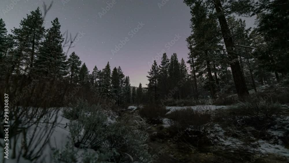 Astro Timelapse Tracking Shot of Stars over River in Snow Mountain Astro Timelapse Tracking Shot of Stars over River in Snow Mountain
