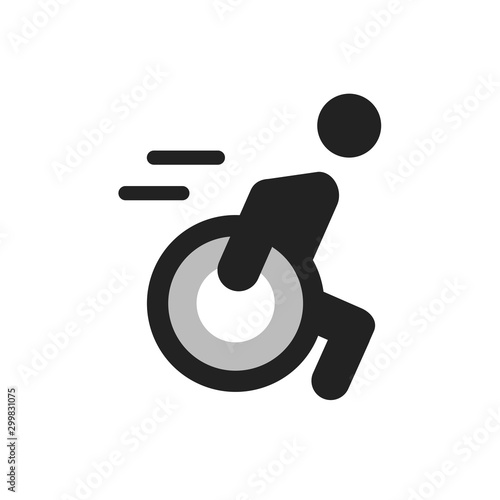 People With Disabilities Vector Illustration Icon