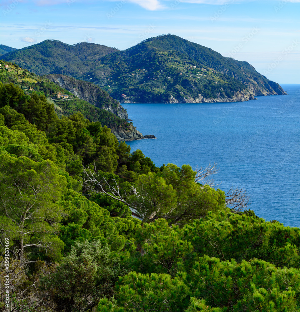 La costa Ligure vista dalle alture di Bonassola