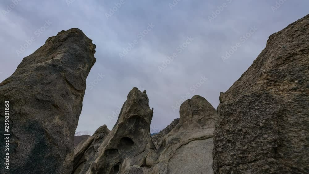 Timelapse Tracking Shot of Strange Rock Formation at Alabama Hills California Timelapse Tracking Shot of Strange Rock Formation at Alabama Hills California