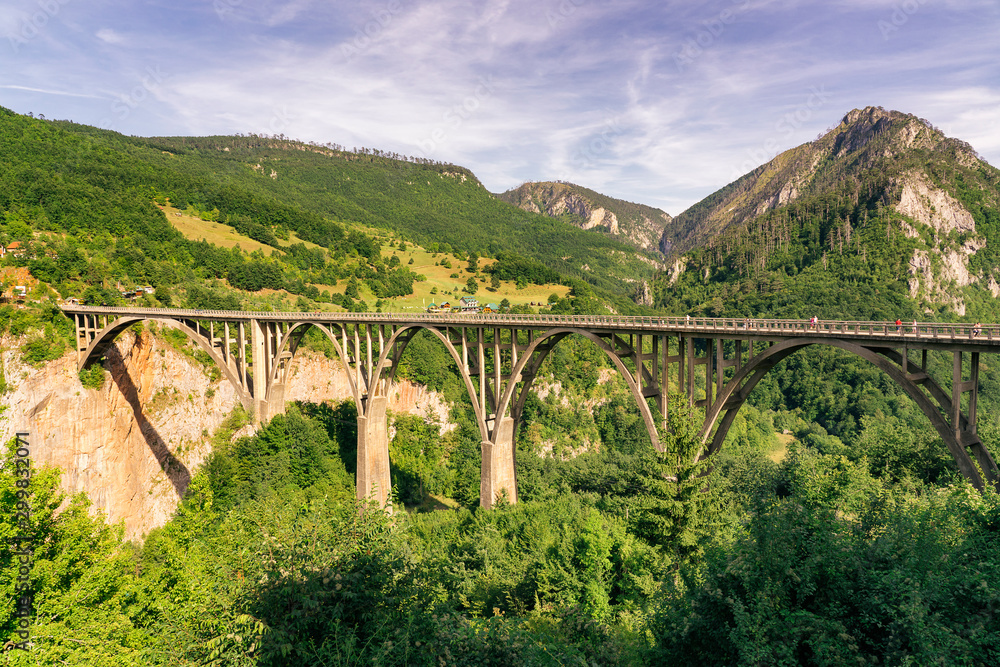 Djurdjevica Tara Bridge over the Tara River in Durmitor National Park, Montenegro Djurdjevica Tara Bridge over the Tara River in Durmitor National Park, Montenegro