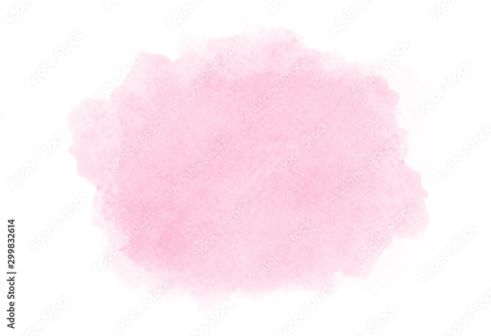 Pink watercolor on white backgroung