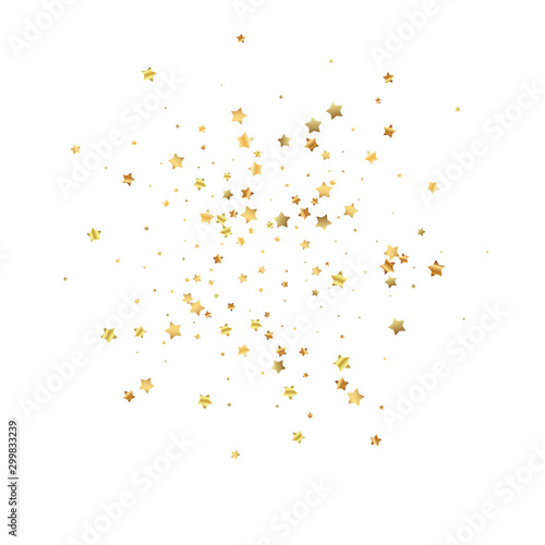 Gold stars random luxury sparkling confetti. Scatt