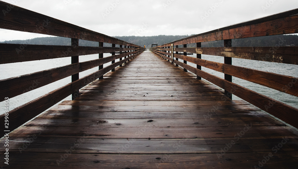 Bridge on Bainbridge Island near Seattle Washington.