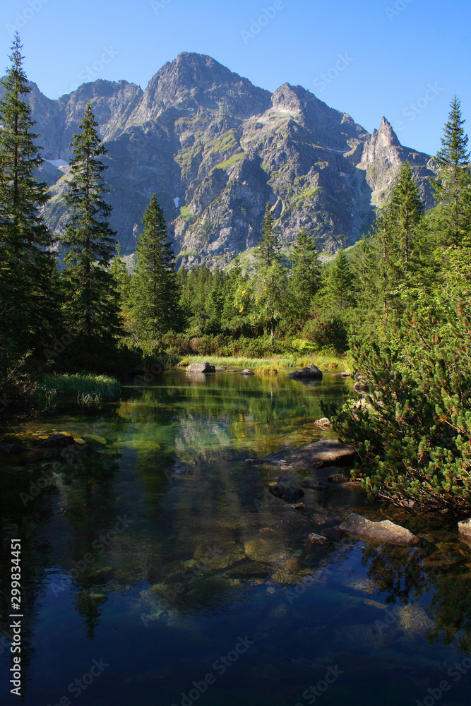 Maly Zabi Staw (Little Frog Lake) near Morskie Oko in the Tatra Mountains, Poland