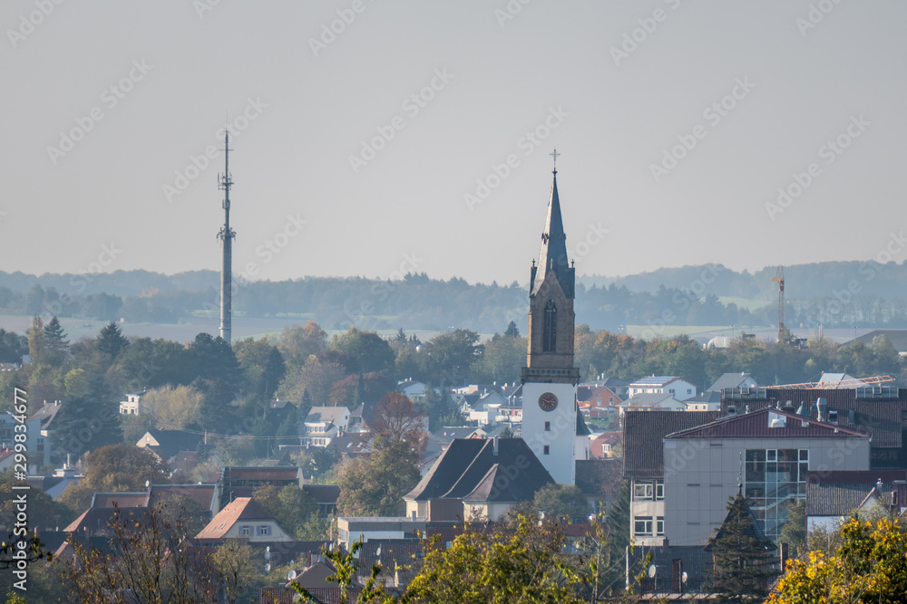 Obraz premium Stadtansicht auf die Melanchton Stadt Bretten