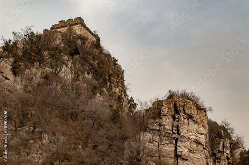 Jiankou, unrestored section of the Great Wall of China in the Huairou District north of Beijing, famous for its steep mountains and scenery