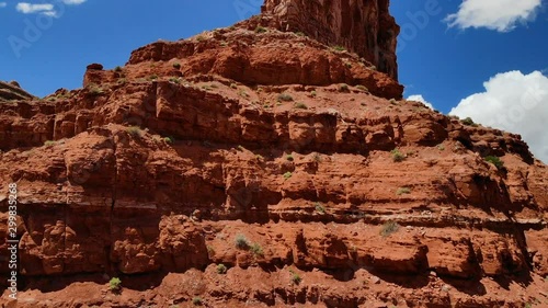 Wallpaper Mural Aerial Shot of Red Mesas in Valley of the Gods in Utah -Ascend/Tracking- Torontodigital.ca