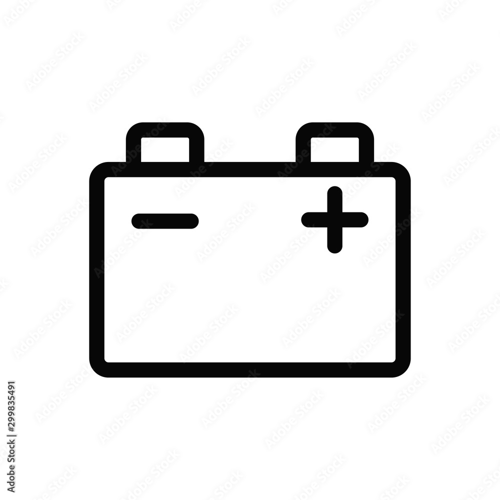 car battery icon trendy flat design car battery icon trendy flat design