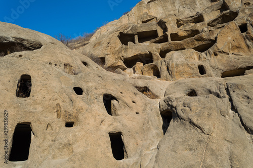 Ancient Cliff Dwellings of Guyaju Caves, about 80 kilometers northwest of Beijing, largest site of an ancient cliff residence in China, Yanqing County, Hebei Province, China