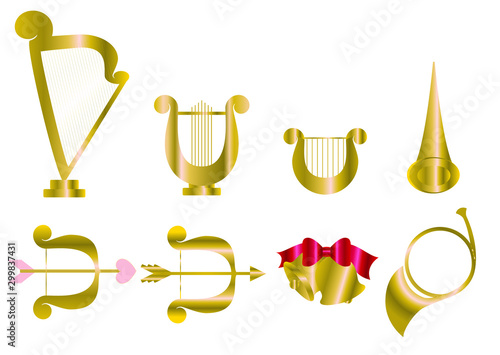 set of Christmas Instruments